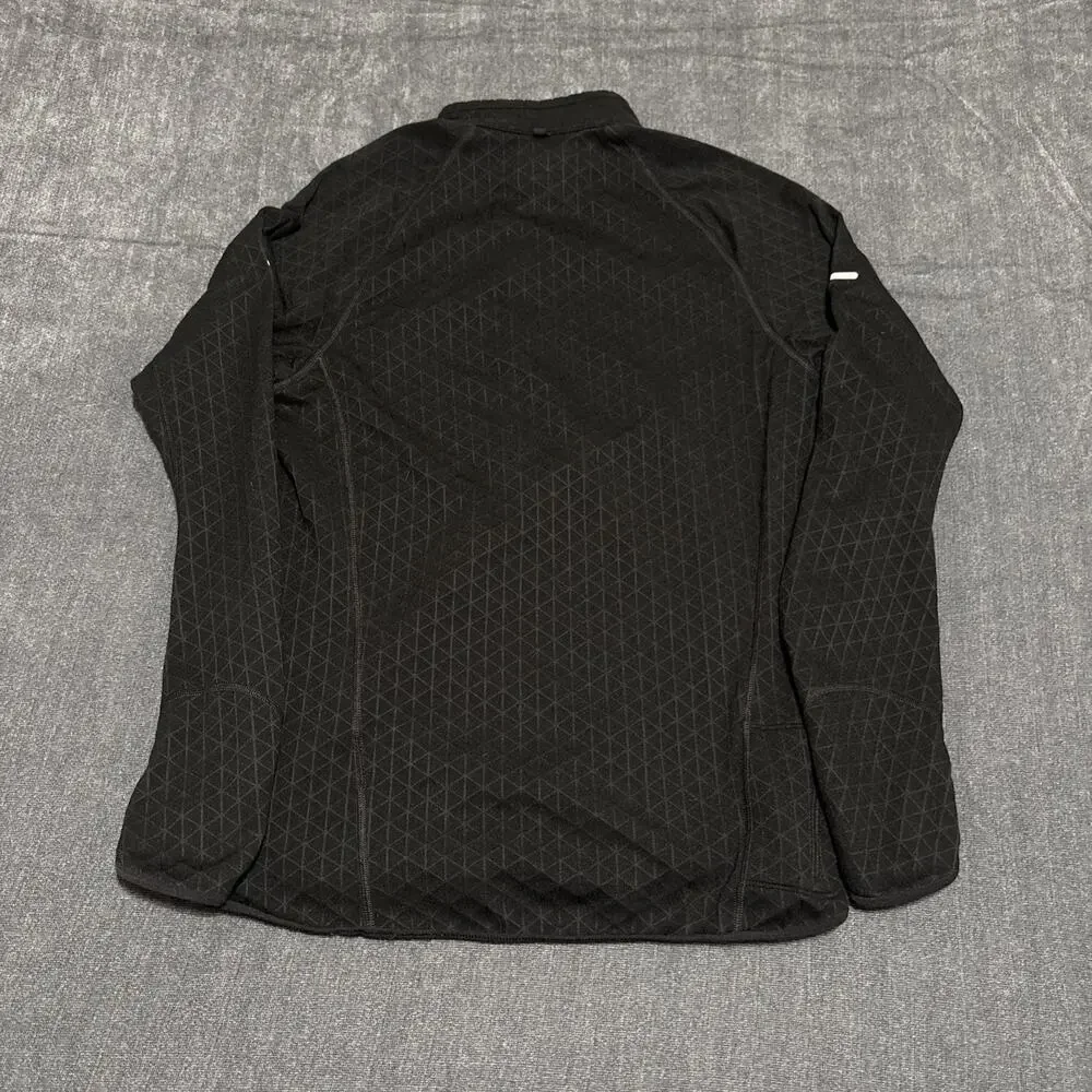 Nike Dri-FIT Element Men’s Black Half Zip Running Top Pullover Size S Reflective